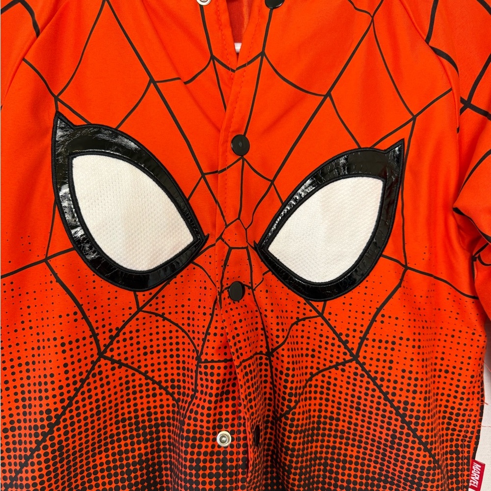 Disney Store Marvel Spider-Man Button-Up Varsity Jacket Coat - Picture 6 of 6